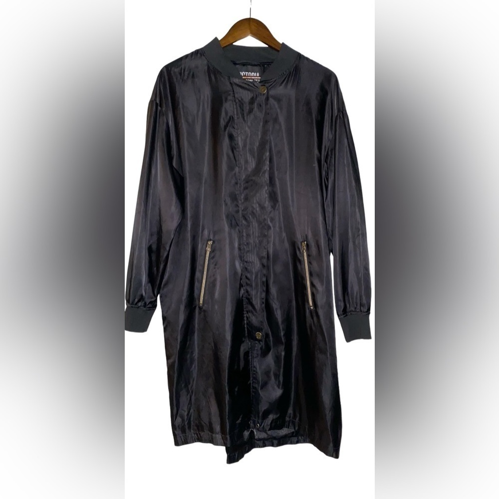 Victoria Secret Sport Anorak Exercise Windbreaker Jacket Women S Black Raincoat